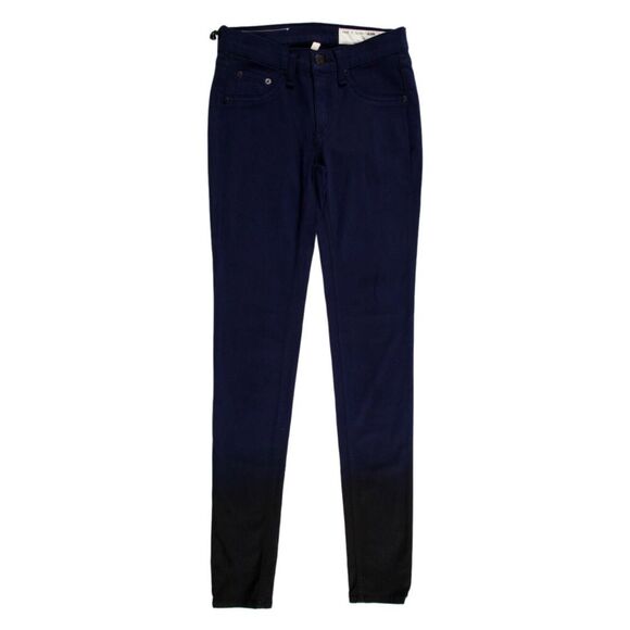 Rag & Bone Navy Blue Black Ombre Stretch Jegging Legging Jeans NWT Size 24 - Picture 2 of 8